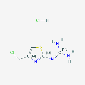 1-(4-Chloromethyl-2-thiazoyl)guanidine-13C3 Hydrochloride Salt图片