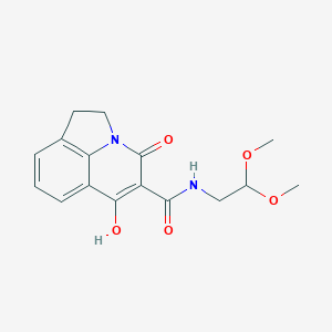 N-(2,2-Dimethoxyethyl)-6-hydroxy-4-oxo-1,2-dihydro-4H-pyrrolo[3,2,1-ij]quinoline-5-carboxamide图片