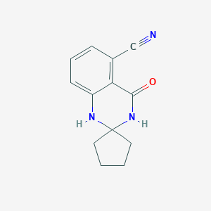 4-氧代螺[1,2,3,4-四氢喹唑啉-2,1'-环戊烷]-5-甲腈图片