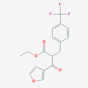 Ethyl 3-(3-furanyl)-3-oxo-2-((4-(trifluoromethyl)phenyl)methyl)propionate图片