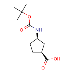 (1R,3S)-N-叔丁氧羰基-1-氨基环戊烷-3-甲酸图片