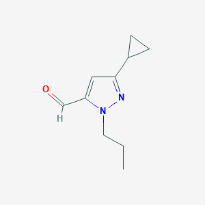 3-cyclopropyl-1-propyl-1H-pyrazole-5-carbaldehyde图片