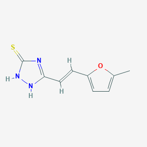3-[2-(5-methylfuran-2-yl)ethenyl]-4,5-dihydro-1H-1,2,4-triazole-5-thione图片