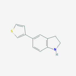 5-Thiophen-3-yl-2,3-dihydro-1H-indole图片