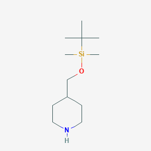 4-{[(tert-Butyldimethylsilyl)oxy]methyl}piperidine图片