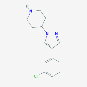 4-[4-(3-Chlorophenyl)-pyrazol-1-yl]-piperidine图片