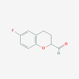 6-fluoro-3,4-dihydro-2H-1-benzopyran-2-carbaldehyde图片