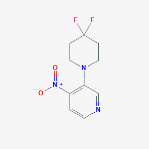 3-(4,4-Difluoropiperidin-1-yl)-4-nitropyridine图片