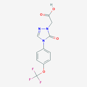 2-{5-Oxo-4-[4-(trifluoromethoxy)phenyl]-4,5-dihydro-1H-1,2,4-triazol-1-yl}acetic acid图片