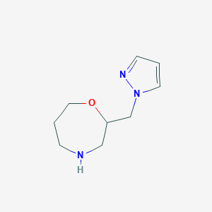 2-(1H-pyrazol-1-ylmethyl)-1,4-oxazepane图片