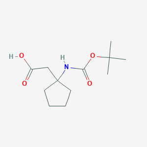 2-(1-{[(tert-butoxy)carbonyl]amino}cyclopentyl)aceticacid图片