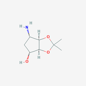 (3aS,4R,6S,6aR)-6-amino-2,2-dimethyl-hexahydrocyclopenta[d][1,3]dioxol-4-ol图片