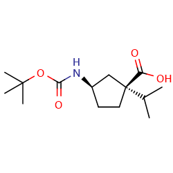 (1S,3R)-3-{[(tert-butoxy)carbonyl]amino}-1-(propan-2-yl)cyclopentane-1-carboxylicacid图片