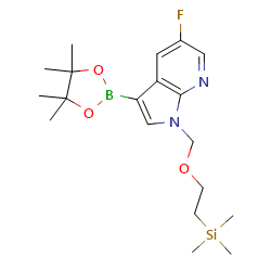 5-fluoro-3-(tetramethyl-1,3,2-dioxaborolan-2-yl)-1-{[2-(trimethylsilyl)ethoxy]methyl}-1H-pyrrolo[2,3-b]pyridine图片