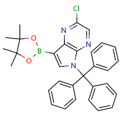 2-chloro-7-(tetramethyl-1,3,2-dioxaborolan-2-yl)-5-(triphenylmethyl)-5H-pyrrolo[2,3-b]pyrazine图片