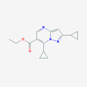 ethyl 2,7-dicyclopropylpyrazolo[1,5-a]pyrimidine-6-carboxylate图片