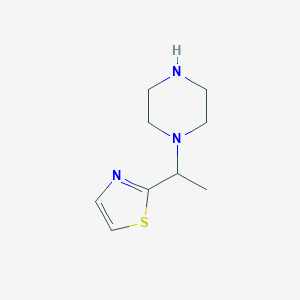 1-[1-(1,3-Thiazol-2-yl)ethyl]piperazine图片