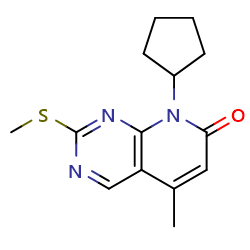 8-cyclopentyl-5-methyl-2-(methylsulfanyl)-7H,8H-pyrido[2,3-d]pyrimidin-7-one图片