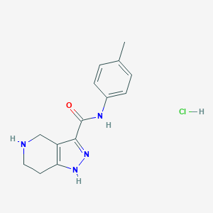 N-(4-Methylphenyl)-4,5,6,7-tetrahydro-1H-pyrazolo-[4,3-c]pyridine-3-carboxamide hydrochloride图片