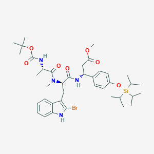 (3R)-N-[(1,1-Dimethylethoxy)carbonyl]-L-alanyl-2-bromo-N-methyl-D-tryptophyl-3-[4-[[tris(1-methylethyl)silyl]oxy]phenyl]-β-alanine Methyl Ester图片