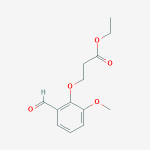 Ethyl 3-(2-formyl-6-methoxyphenoxy)propanoate图片