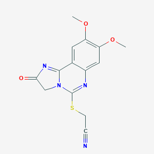 2-[(8,9-Dimethoxy-2-oxo-2,3-dihydroimidazo[1,2-c]quinazolin-5-yl)sulfanyl]acetonitrile图片