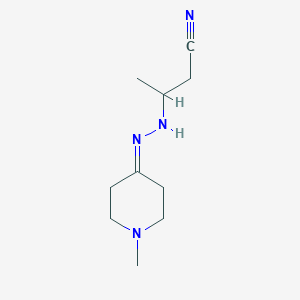 3-[2-(1-methylpiperidin-4-ylidene)hydrazin-1-yl]butanenitrile图片