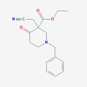 Ethyl 1-Benzyl-3-(Cyanomethyl)-4-Oxopiperidine-3-Carboxylate图片