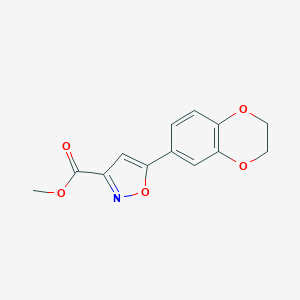methyl 5-(2,3-dihydro-1,4-benzodioxin-6-yl)-1,2-oxazole-3-carboxylate图片