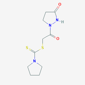 2-oxo-2-(3-oxotetrahydro-1H-pyrazol-1-yl)ethyl 1-pyrrolidinecarbodithioate图片