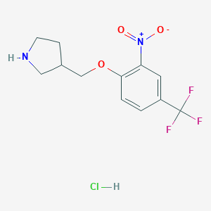3-{[2-Nitro-4-(trifluoromethyl)phenoxy]-methyl}pyrrolidine hydrochloride图片