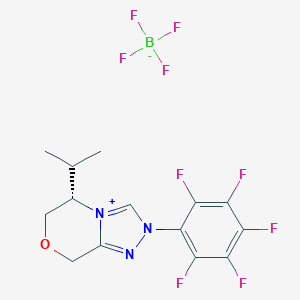 (5S)-5,6-二氢-5-异丙基-2-(2,3,4,5,6-五氟苯基)-8H-1,2,4-三唑[3,4-c][1,4]恶嗪四氟硼酸盐图片