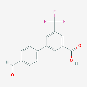 3-(4-Formylphenyl)-5-trifluoromethylbenzoic acid图片