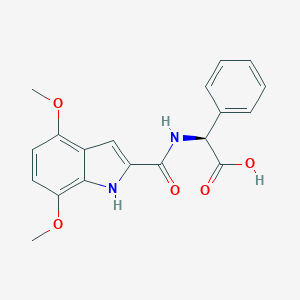 (2S)-2-[(4,7-dimethoxy-1H-indol-2-yl)formamido]-2-phenylacetic acid图片