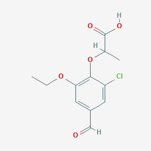 2-(2-chloro-6-ethoxy-4-formylphenoxy)propanoic acid图片
