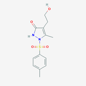 4-(2-Hydroxyethyl)-5-methyl-1-[(4-methylphenyl)sulfonyl]-1,2-dihydro-3H-pyrazol-3-one图片