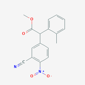 Methyl 2-(3-cyano-4-nitrophenyl)-2-(o-tolyl)acetate图片