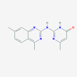 2-[(4,7-Dimethylquinazolin-2-yl)amino]-6-methylpyrimidin-4(3H)-one图片