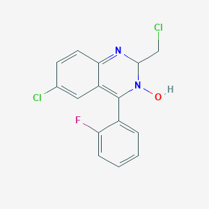 6-Chloro-2-(chloromethyl)-4-(2-fluorophenyl)-1,2-dihydroquinazoline 3-Oxide图片