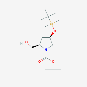 tert-Butyl(2R,4R)-4-[(tert-Butyldimethylsilyl)oxy]-2-(hydroxymethyl)pyrrolidine-1-carboxylate,cis图片
