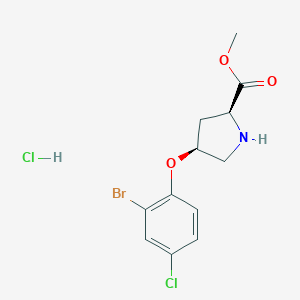 Methyl(2S,4S)-4-(2-bromo-4-chlorophenoxy)-2-pyrrolidinecarboxylate hydrochloride图片