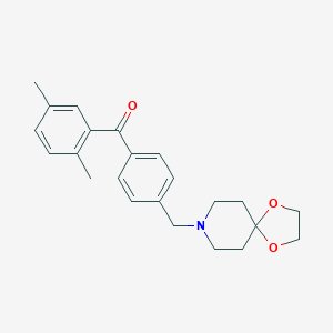 2,5-Dimethyl-4'-[8-(1,4-dioxa-8-azaspiro-[4,5]decyl)methyl]benzophenone图片