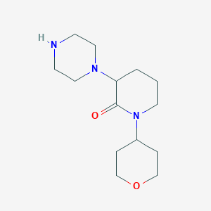 1-(Oxan-4-yl)-3-(piperazin-1-yl)piperidin-2-one图片
