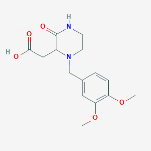 2-[1-(3,4-Dimethoxybenzyl)-3-oxo-2-piperazinyl]-acetic acid图片