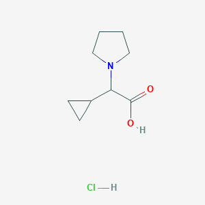 2-cyclopropyl-2-(pyrrolidin-1-yl)acetic acid hydrochloride图片