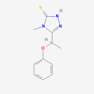 4-methyl-5-(1-phenoxyethyl)-4H-1,2,4-triazole-3-thiol图片