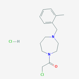 2-chloro-1-{4-[(2-methylphenyl)methyl]-1,4-diazepan-1-yl}ethan-1-one hydrochloride图片