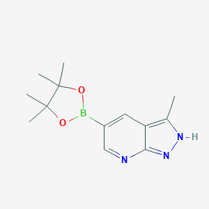 3-methyl-5-(tetramethyl-1,3,2-dioxaborolan-2-yl)-1H-pyrazolo[3,4-b]pyridine图片