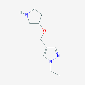 1-ethyl-4-[(pyrrolidin-3-yloxy)methyl]-1H-pyrazole图片