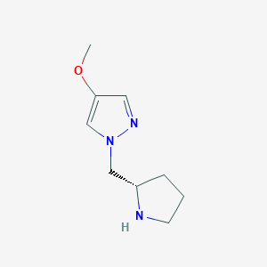 4-Methoxy-1-{[(2S)-pyrrolidin-2-yl]methyl}-1H-pyrazole图片